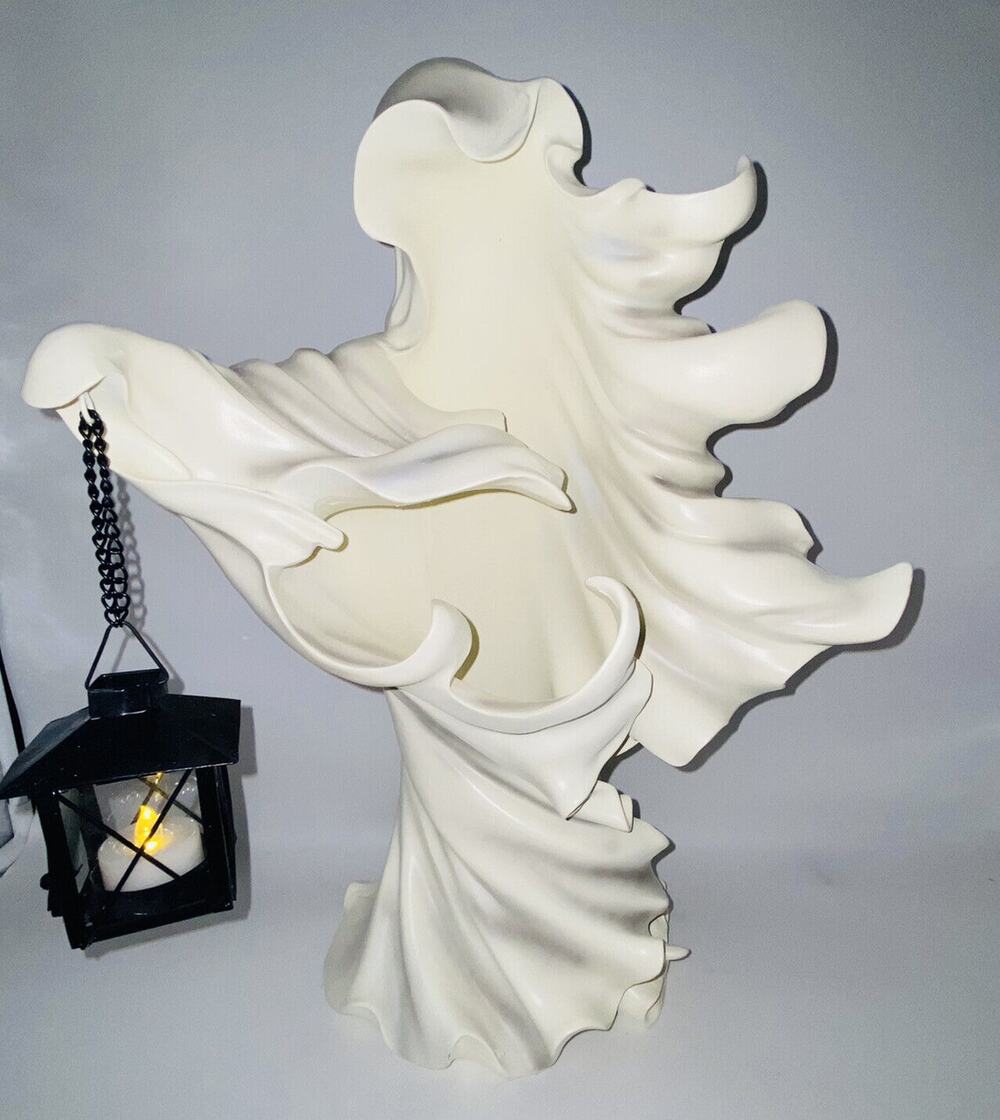 Cracker Barrel Resin Ghost with Lantern 18" Messenger Reaper Halloween Exclusive
